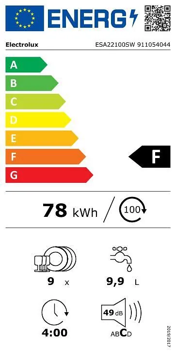 LAVAVAJILLAS ELECTROLUX ESA22100SW