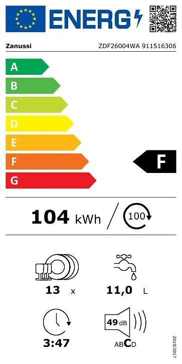 LAVAVAJILLAS ZANUSSI ZDF26004WA