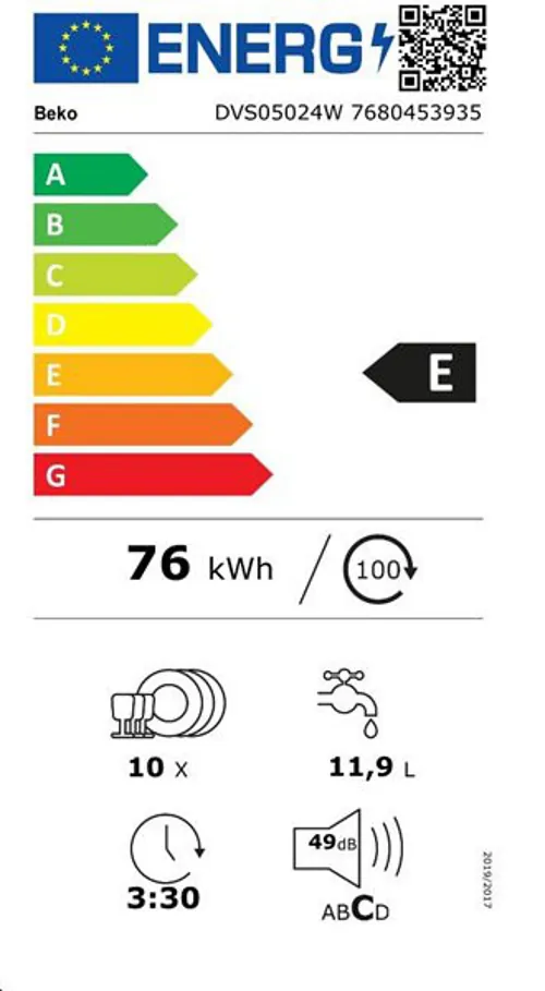 LAVAVAJILLAS BEKO DVS05024W