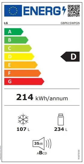 FRIGORÍFICO LG GBP61SWPGN