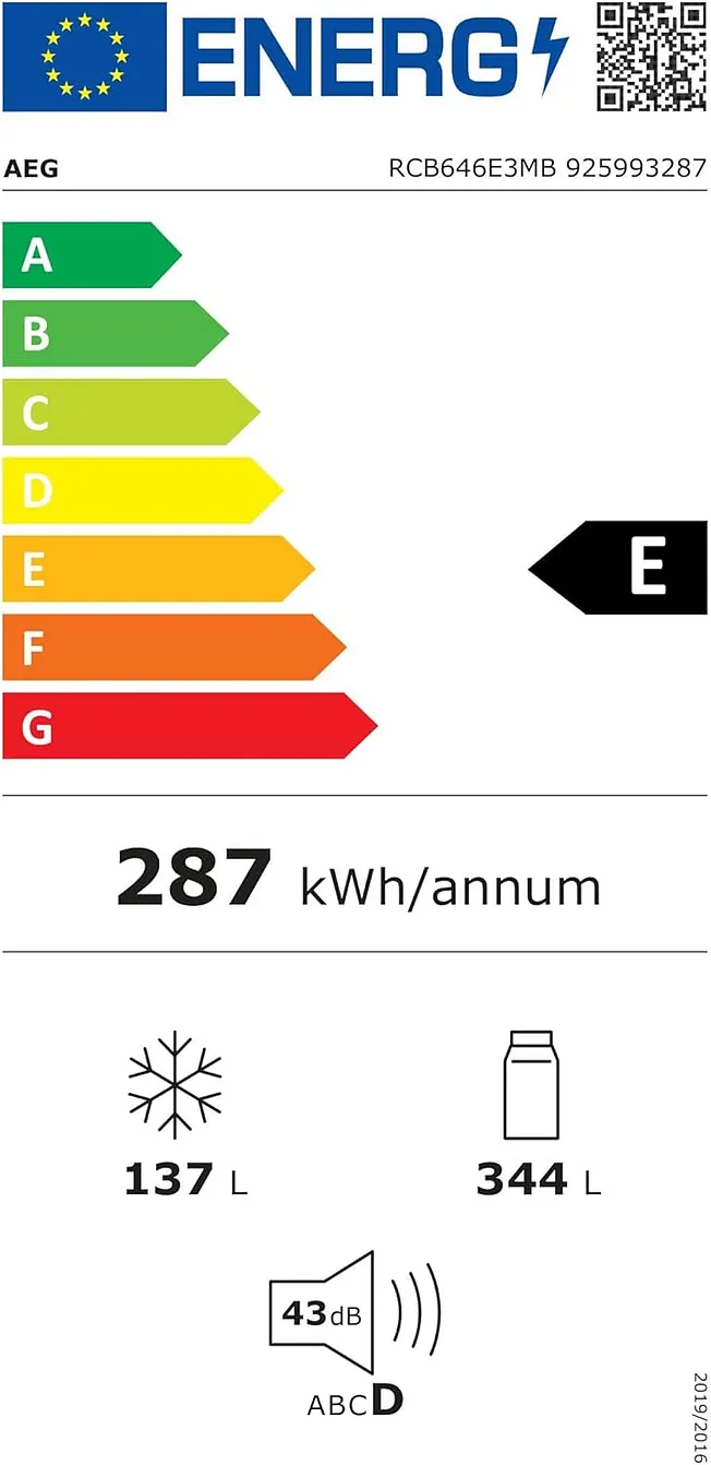 FRIGORÍFICO AEG RCB646E3MB